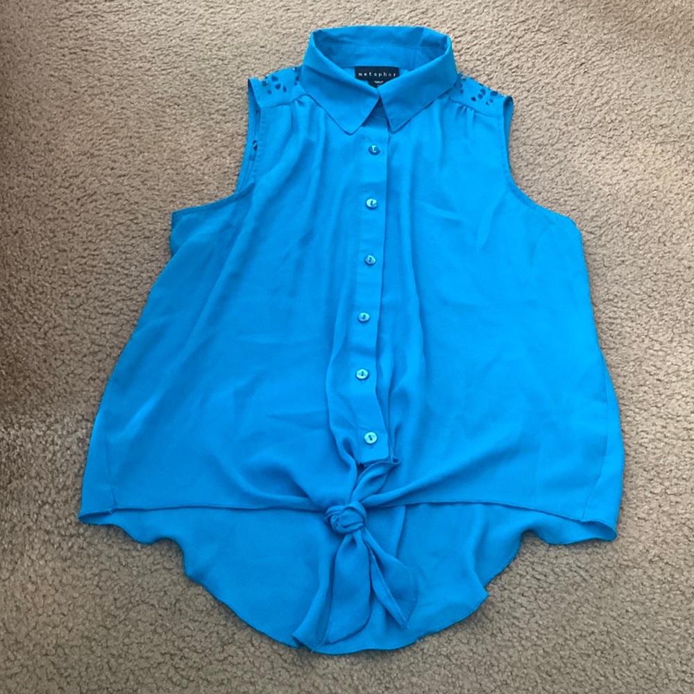 Sleeveless Button Down